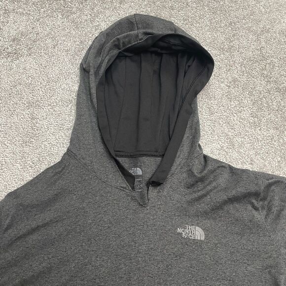 The North Face FlashDry Pullover Hoodie Sweatshirt Womens Large Dark Gray Active - Picture 3 of 10